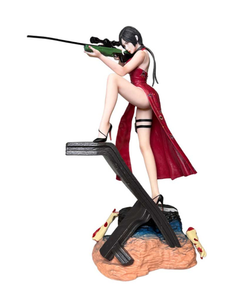 Фігурка Resident Evil — Ada Wong у червоній сукні зі снайперською гвинтівкою (36 см)