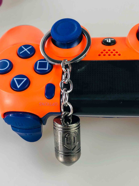 Брелок World of Tanks «Снаряд» (металевий, срібло/золото)