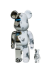 Bearbrick Daniel Arsham & Hajime Sorayama 400% + 100% (28см+7см)