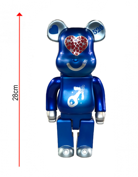 Bearbrick 520 Loving Bear Blue 400% 28 см