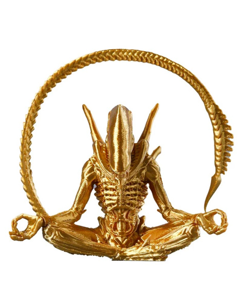 Фігурка Alien Meditation Чужий (Xenomorph) у позі медитації золотий (12 см) 