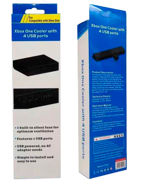 Внешний USB-HUB + охлаждение для Xbox ONE