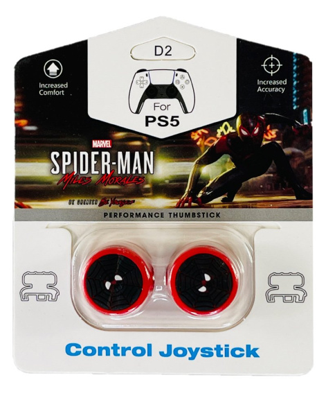 Накладки на стики для джойстика Playstation 4 / 5 Spider Man MM PS4/PS5 (Высокие)