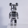 Bearbrick Смола Металлик Серебро 400% (28см)