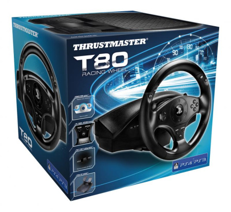 Руль Thrustmaster T80 Racing wheel PS4,PS3.  (4160598)