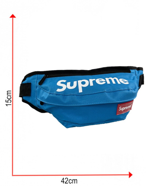 Сумка-бананка Supreme (Голубая)
