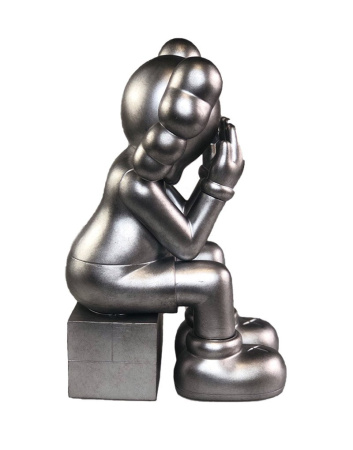 Kaws Companion Passing Through Фигурка (серебряный) 28 см