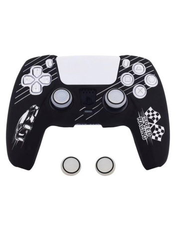 Чехол для PlayStation 5 DualSense Controller Гонки Белый