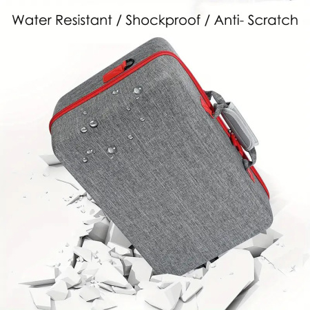 PS5 сумка для транспортування прямокутна з відділенням для навушників та геймпадів сіра