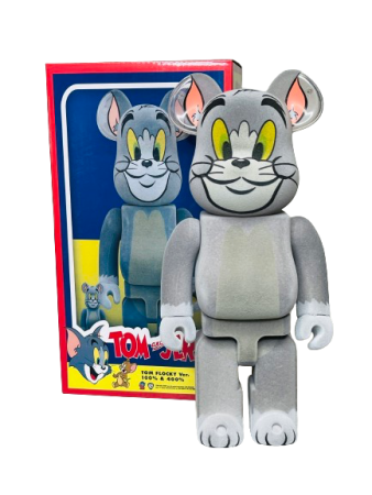 Bearbrick Том і Джеррі: Том Флокі (Оксамитовий) 400% (28см)