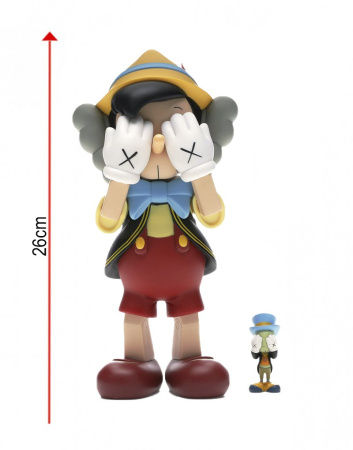 Kaws Pinocchio & Jiminy Cricket Пиноккио (Дисней) Виниловая Фигура Мульти - 26 см