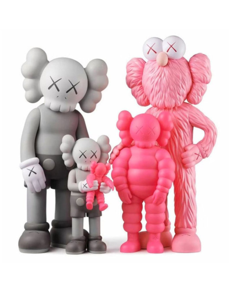 Kaws Family вінілова фігурка (сіра/ рожева) Kaws Family вінілова фігурка (сіра/ рожева)