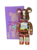 Bearbrick X-Girl (фігурка прозора рожева) 400% (28см)