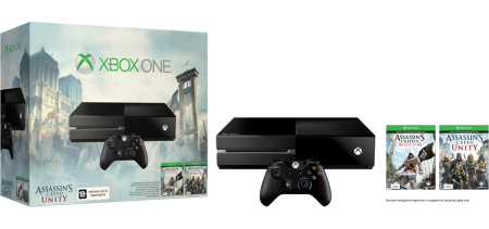 Игровая консоль Microsoft Xbox One + Assassin's Creed Unity + Assassin's Creed Black Flag