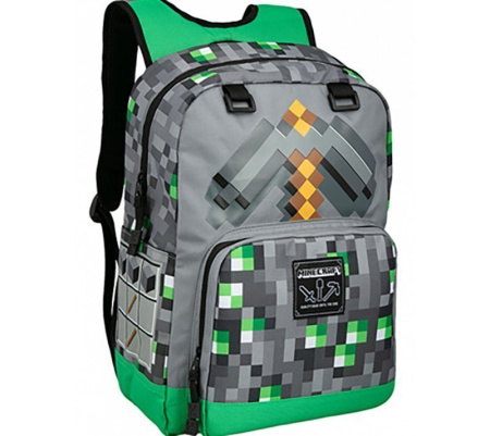 Майнкрафт Рюкзак Кирка Серо-Зеленый