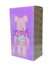 Bearbrick X-Girl (фігурка прозора рожева) 400% (28см)