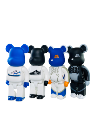 Bearbrick Nike фигурка Беарбрик синий/белый 400% (28см)