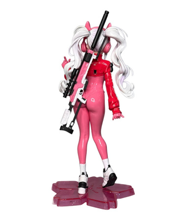 Фігурка Anime Super Bunny Girl з гвинтівкою (рожевий костюм) — 24 см 