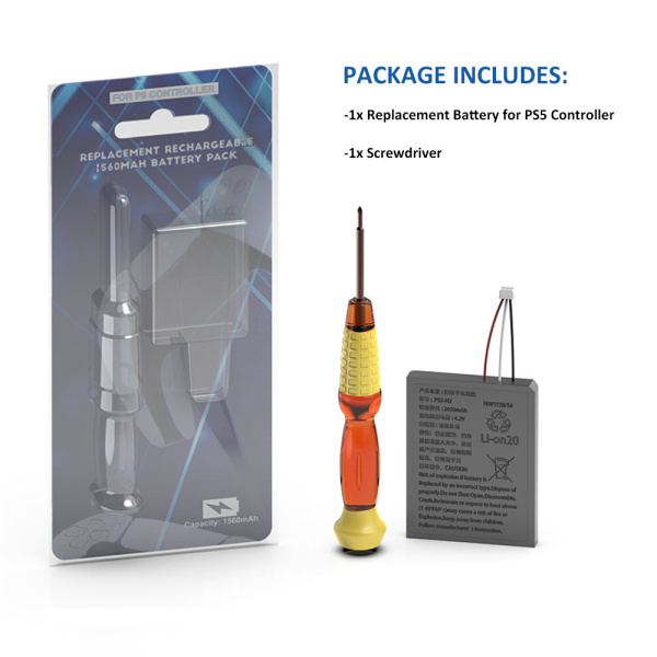 Вбудована батарея, замінна літієва батарея DualSense PS5 1560 Mah