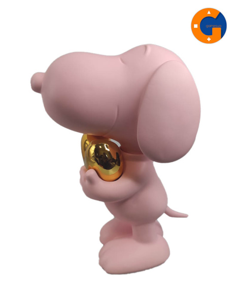 Фігурка Snoopy Heart пастельно-рожевий матовий (29см)
