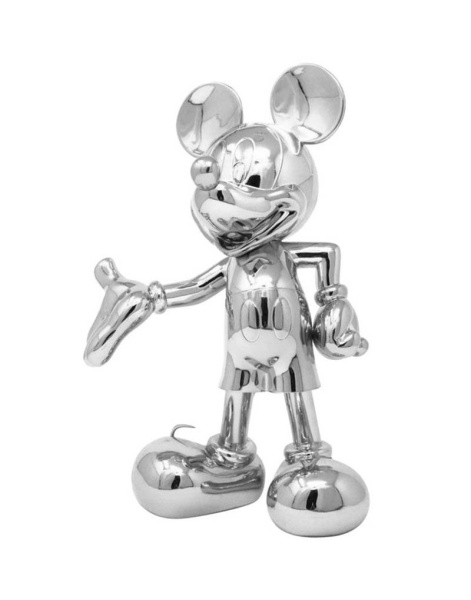 Фигурка Микки Маус Mickey Welcome (Серебряный металлик) 30см