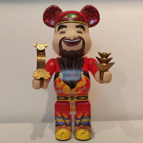 Bearbrick God of Wealth (Фігурка Бог багатства) червоний 400% (28см)