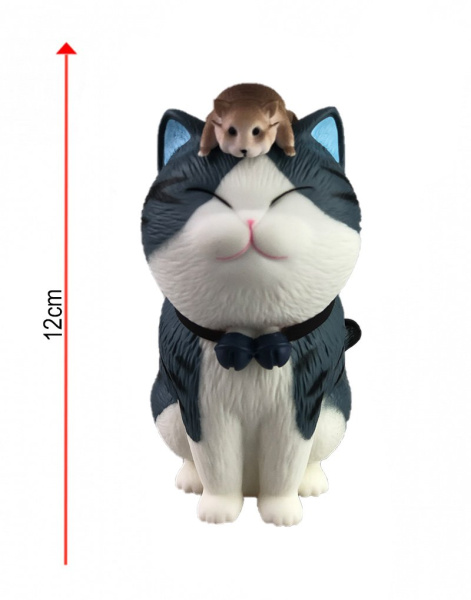 Фигурка Котик с Мышкой 12 см N6