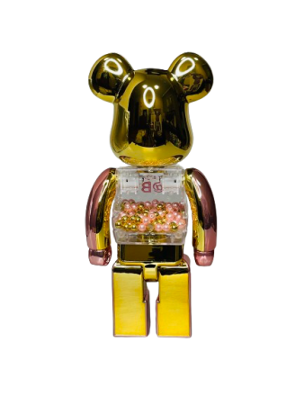 Bearbrick My First Baby Pink/Gold (Фігурка рожево золота) 400% (28см)