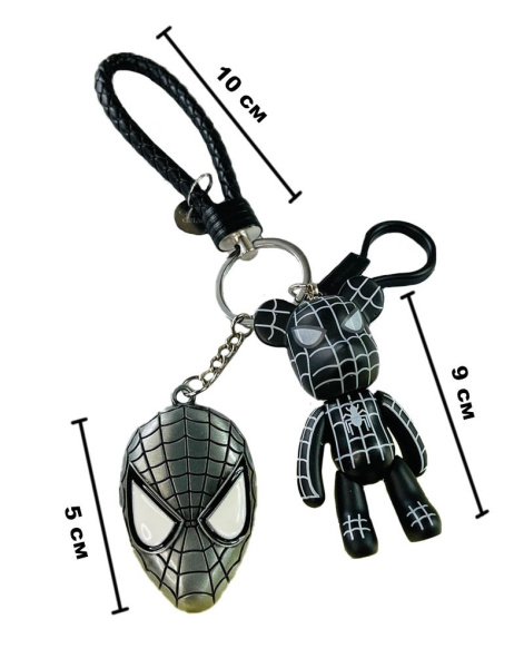 Брелок Bearbrick Человек паук (Красный) Двойной