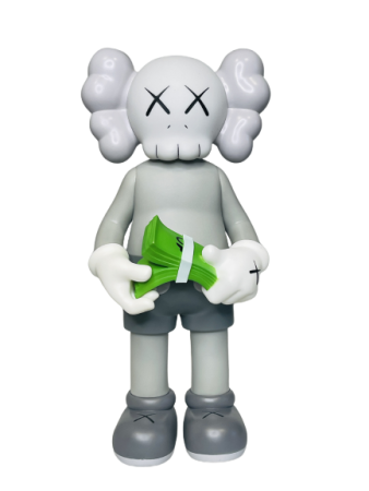 Kaws holding money grey вінілова фігурка (30 см)
