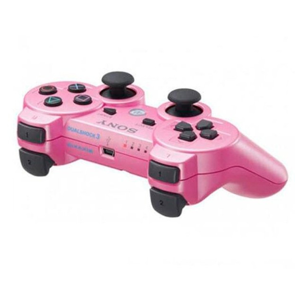 Геймпад беспроводной Sony DualShock для PS3 (розовый) (Не оригинал)