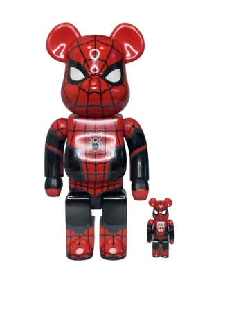 Bearbrick x Marvel Spider-Man Upgraded 400% + 100% (28см+7см)
