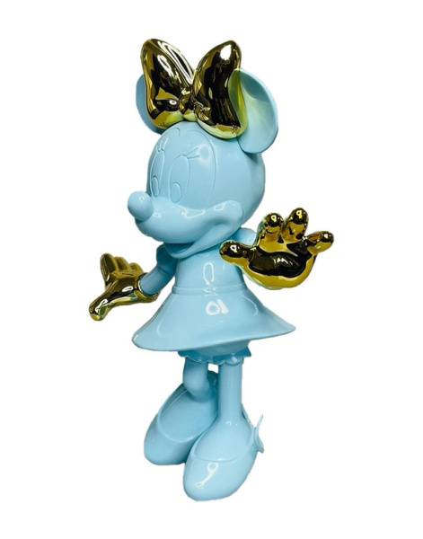 Фигурка Минни Маус Девочка (Голубой/золотой) 32см