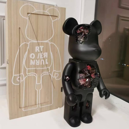Фігурка Bearbrick — Daniel Arsham (Чорний з кристалами) 1000% (70 см)