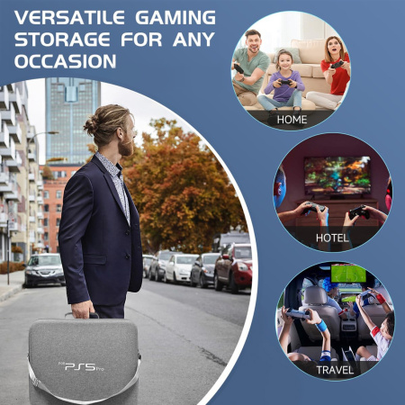 Сумка-кейс для PlayStation 5 Pro — жорстка захисна сумка великої місткості для консолі та аксесуарів