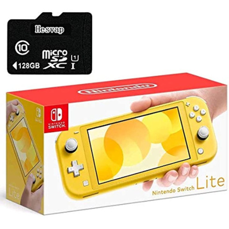 Nintendo Switch Lite Grey/Yellow + Micro SD 128GB (Прошивка SX Core + 20 игр) 