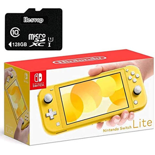 Nintendo Switch Lite Grey/Yellow + Micro SD 128GB (Прошивка SX Core + 20 игр) 