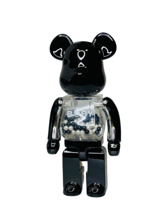 Bearbrick My First Baby (Фігурка Чорно-срібляста) 400% (28 см)