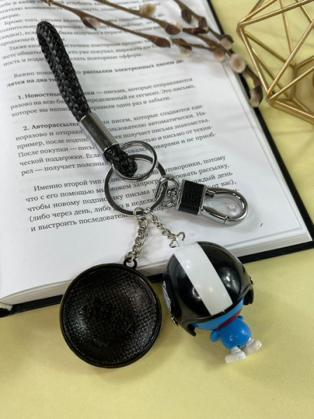 Брелок для Doraemon Капитан Америка (Черный)