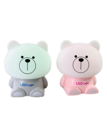 Декоративный LED Ночник Bear LED-LIGHT Розовый (Cветильник)