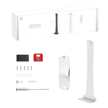 Настінний кронштейн для PS5 Pro/Slim + набір гачків для аксесуарів P5227 (білий або чорний)