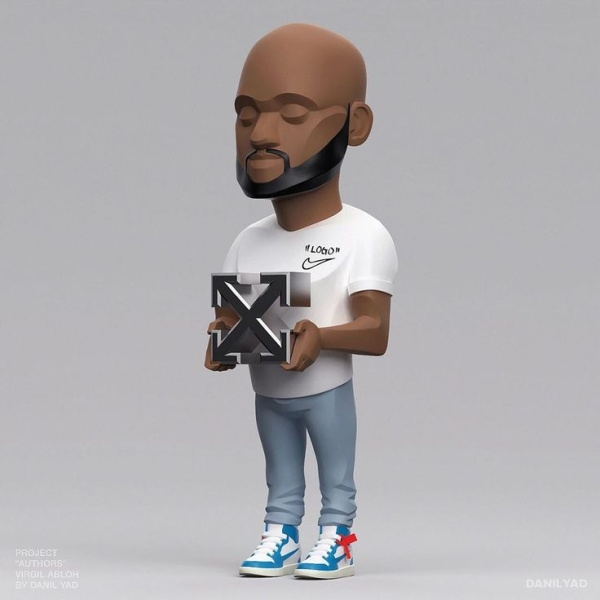 Фігурка Kaws Authors Virgil Abloh (Вирджил Абло) by Danil Yad (30 см) Фігурка Kaws Authors Virgil Abloh (Вирджил Абло) by Danil Yad (30 см)