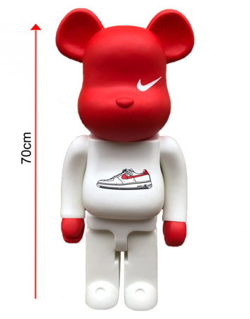 Bearbrick Nike Sb Red фигурка (красный с белым) 1000% (70 см)