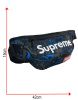 Сумка-бананка Supreme Абстракция (Черно-синяя)