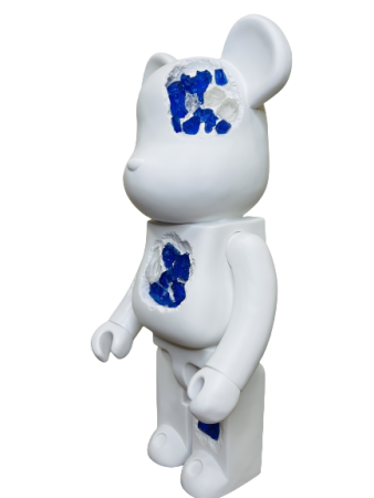 Bearbrick Art OverTurn Dark Blue Crystal (Синий Кристалл) 1000% (70см)