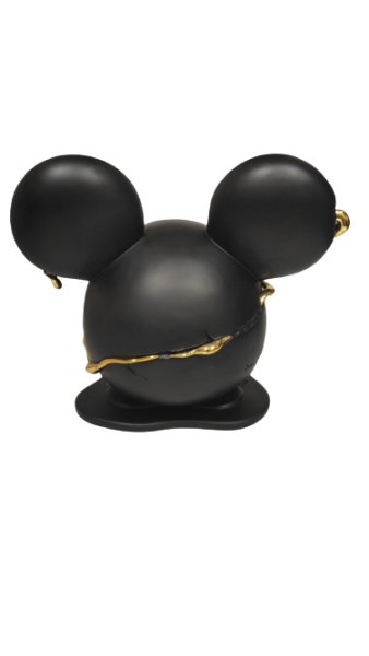 Фігурка Голова Міккі Маус чорна з чорною підставкою (28см)