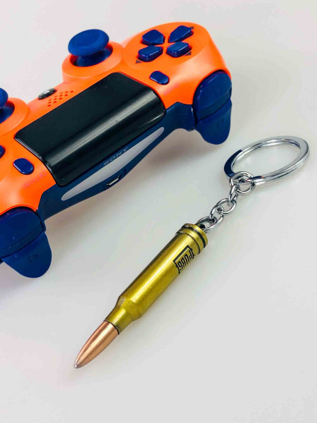 Брелок PUBG у вигляді патрона (металевий, золотий)