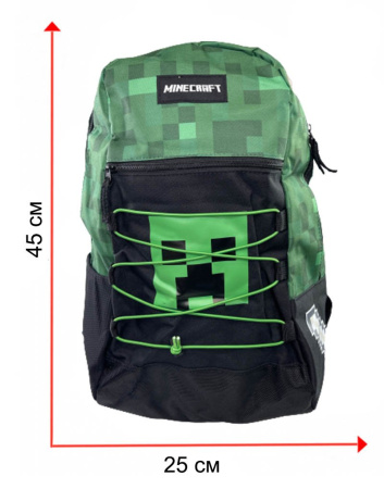 Рюкзак Jinx Майнкрафт Крипер Шнурок (Зеленый)