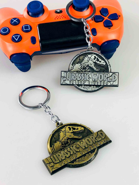 Брелок Jurassic World: Fallen Kingdom — логотип з динозавром, колір на вибір