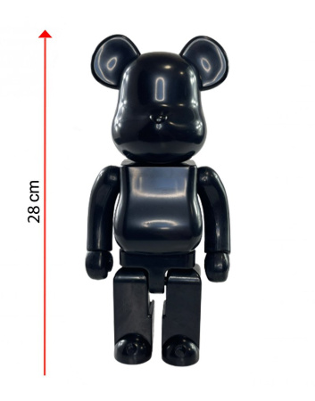 Bearbrick Черный Глянцевый 400% (28см)